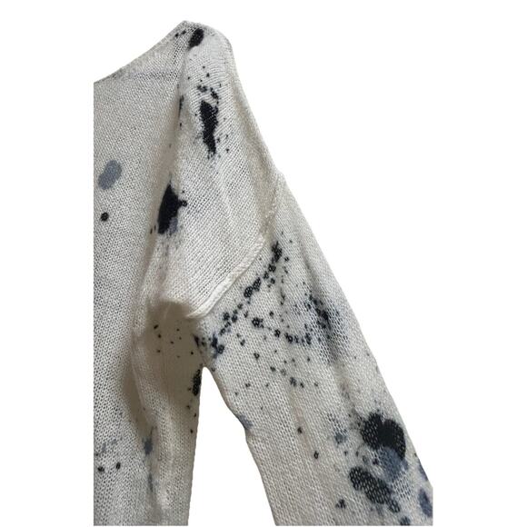 Skull Cashmere Women's Paint Splatter 100% Cashmere Sweater Pullover - Medium - Picture 3 of 7